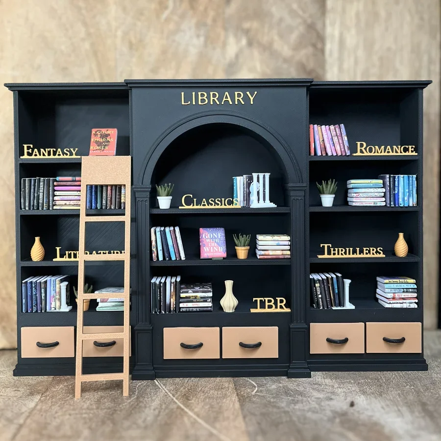 Miniature Grand Library with Arch