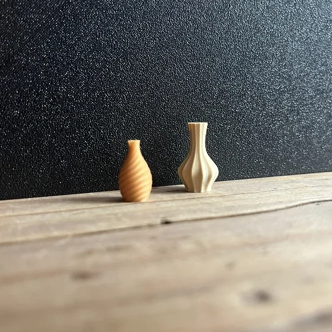 Miniature Vases - Torsade & Facet, 1:12 Dollhouse Decor